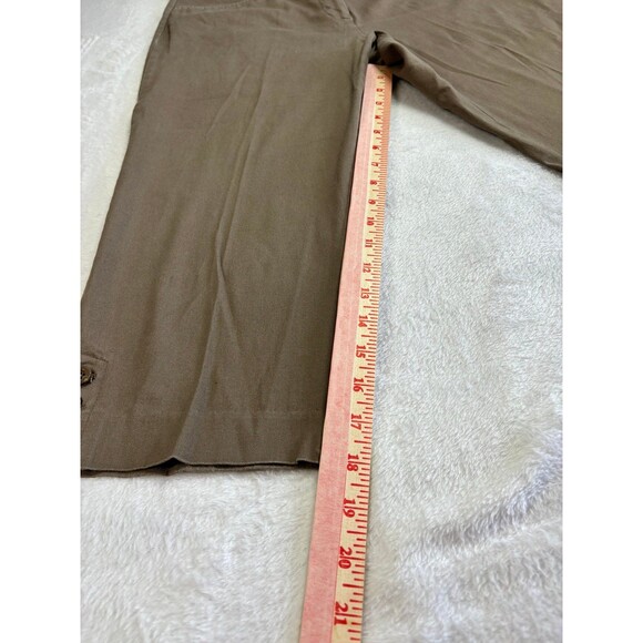 Studio Works women’s Brown cropped capri dress pants high waters size 10 - Picture 3 of 7